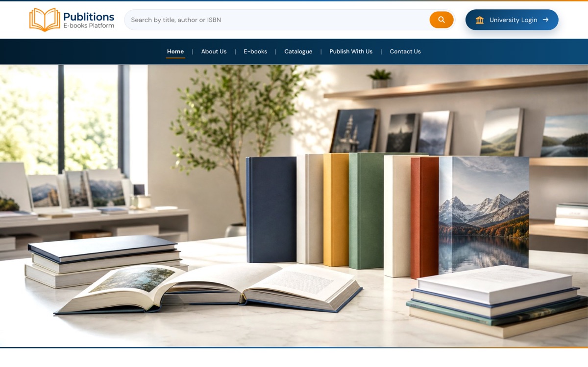 E-books Portal Template 03 homepage